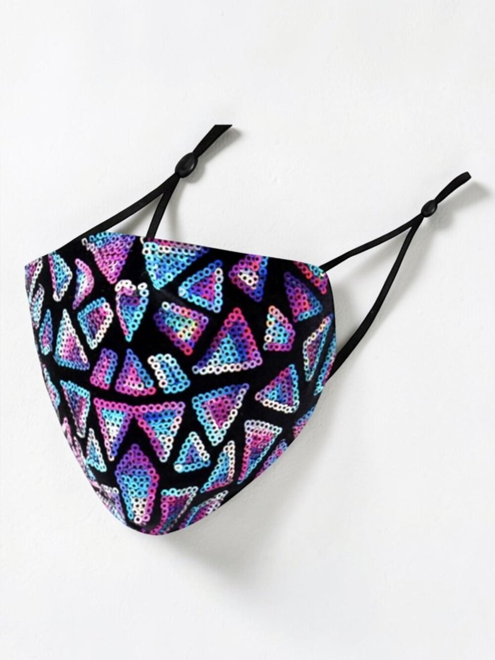Iridescent Sequin Face Mask NWT Sealed | Rainbow Sparkle Festival Mask